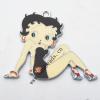 Zinc Alloy Enamel Pendant, Girl 60x50mm, Sold by PC