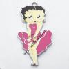 Zinc Alloy Enamel Pendant, Girl 22x44mm, Sold by PC