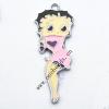 Zinc Alloy Enamel Pendant, Girl 17x44mm, Sold by PC