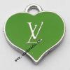 Zinc Alloy Enamel Pendant, Heart 17x19mm, Sold by PC