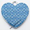 Zinc Alloy Enamel Pendant, Heart 28x27mm, Sold by PC