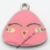 Zinc Alloy Enamel Pendant, 25x25mm, Sold by PC