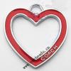 Zinc Alloy Enamel Pendant, Hollow Heart 28x28mm, Sold by PC