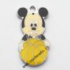 Zinc Alloy Enamel Pendant, Mickey Mouse 12x24mm, Sold by PC