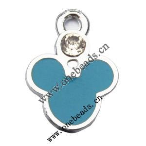 Zinc Alloy Enamel Pendant, 12x16mm, Sold by PC