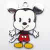 Zinc Alloy Enamel Pendant, Mickey Mouse Head 40x48mm, Sold by PC