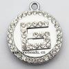 Zinc Alloy Enamel Pendant, Flat Round 35x41mm, Sold by PC