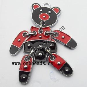 Zinc Alloy Enamel Pendant, 34x57mm, Sold by PC