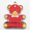 Zinc Alloy Enamel Pendant, Bear 25x32mm, Sold by PC