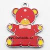 Zinc Alloy Enamel Pendant, Bear 25x32mm, Sold by PC