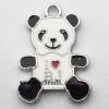 Zinc Alloy Enamel Pendant, Panda 21x29mm, Sold by PC