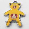 Zinc Alloy Enamel Pendant, Bear 20x26mm, Sold by PC