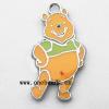 Zinc Alloy Enamel Pendant, Bear 14x26mm, Sold by PC