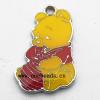 Zinc Alloy Enamel Pendant, Bear 15x23mm, Sold by PC