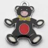 Zinc Alloy Enamel Pendant, Bear 20x23mm, Sold by PC