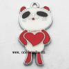 Zinc Alloy Enamel Pendant, Cartoon Animal 14x28mm, Sold by PC