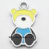 Zinc Alloy Enamel Pendant, Cartoon Animal 13x24mm, Sold by PC