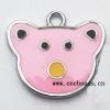 Zinc Alloy Enamel Pendant, Animal Head 20x18mm, Sold by PC