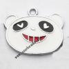 Zinc Alloy Enamel Pendant, Panda head 21x17mm, Sold by PC