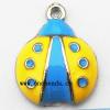 Zinc Alloy Enamel Pendant, Insects 14x18mm, Sold by PC