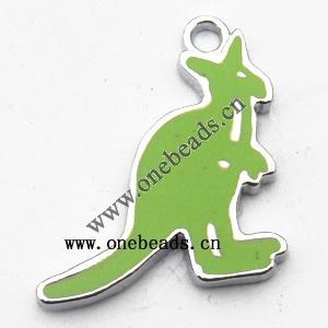 Zinc Alloy Enamel Pendant, Animal 19x25mm, Sold by PC