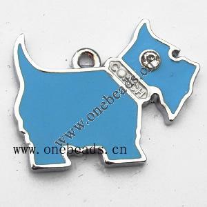 Zinc Alloy Enamel Pendant, Animal 27x21mm, Sold by PC