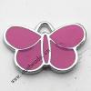 Zinc Alloy Enamel Pendant, Butterfly 20x13mm, Sold by PC