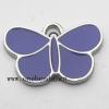 Zinc Alloy Enamel Pendant, Butterfly 25x16mm, Sold by PC
