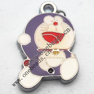 Zinc Alloy Enamel Pendant, Cartoon Animal 15x24mm, Sold by PC