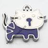 Zinc Alloy Enamel Pendant, Cartoon Animal 22x20mm, Sold by PC