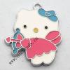 Zinc Alloy Enamel Pendant, Cartoon Animal 20x23mm, Sold by PC