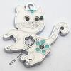 Zinc Alloy Enamel Pendant, Cartoon Animal 24x28mm, Sold by PC