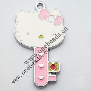 Zinc Alloy Enamel Pendant, 20x35mm, Sold by PC