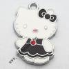 Zinc Alloy Enamel Pendant, Cartoon Animal 17x26mm, Sold by PC