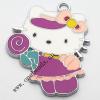 Zinc Alloy Enamel Pendant, Cartoon Animal 28x32mm, Sold by PC