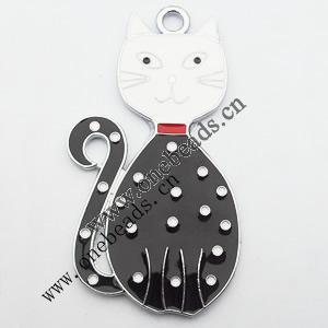 Zinc Alloy Enamel Pendant, Animal 32x60mm, Sold by PC