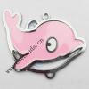 Zinc Alloy Enamel Pendant, Dolphin 56x52mm, Sold by PC