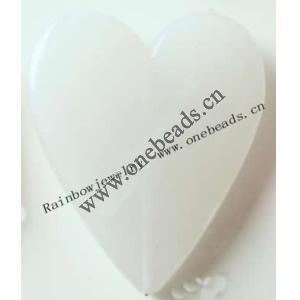 Imitate Jade ,Dye, Acrylic Beads, Heart, 40x48x11mm, Sold by Bag