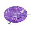 Crackle Acrylic Beads, Faceted Flat Oval 27x37mm, Sold by bag  