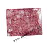 Crackle Acrylic Beads, Faceted Rectangular 25x33mm, Sold by bag 