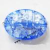 Crackle Acrylic Beads, Faceted Flat Oval 15x22mm, Sold by bag 