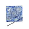 Crackle Acrylic Beads, Faceted Square 25mm, Sold by bag 