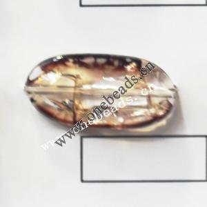 Crackle Acrylic Beads, Flat Oval 15x30mm, Sold by bag 