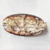 Crackle Acrylic Beads, Flat Oval 20x35mm, Sold by bag 