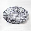 Crackle Acrylic Beads, Faceted Flat Oval 27x37mm, Sold by bag 