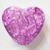 Crackle Acrylic Beads, Heart 24x24mm, Sold by bag 