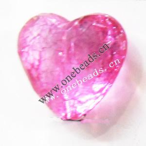 Crackle Acrylic Beads, Heart 24x24mm, Sold by bag 