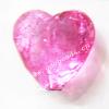 Crackle Acrylic Beads, Heart 24x24mm, Sold by bag 