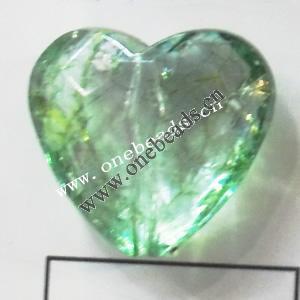 Crackle Acrylic Beads, Heart 24x24mm, Sold by bag 