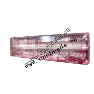 Crackle Acrylic Beads, Trapezoidal 16x40mm, Sold by bag 